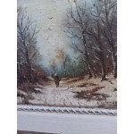 Средна картина масло на фазер Испания, подписана - 6864