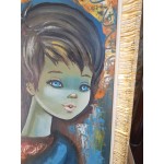 Картина масло върху фазер, подписана, страхотна рамка - 6736