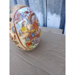 Голямо рисувано порцеланови яйце Китай - 6656