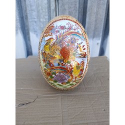 Голямо рисувано порцеланови яйце Китай - 6656
