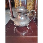 Страхотен посребрен литров чайник Испания с печат в марокански стил - 6683