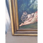 Средна барокова картина масло на платно от Испания, подписана - 6552