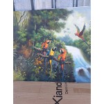 Голяма картина масло на фазер Испания без рамка, подписана - 6559