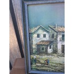Средна картина масло на платно Испания, отлична рамка - 6563