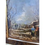 Малка картина масло на фазер Испания, метална рамка - 6464