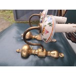 Френски месингови работещи аплици с порцеланови рисувани чаши - 6511