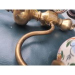 Френски месингови работещи аплици с порцеланови рисувани чаши - 6511