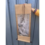 Tоп продукт, оригинална подписана картина свитък от плат и оризова хартия ,отличен като декорация - 6531