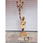 Моро негро дурво Италия, абажур, работещ, ръчно рисуван - 6401