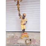 Моро негро дурво Италия, абажур, работещ, ръчно рисуван - 6401