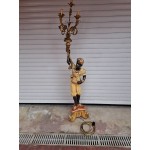 Моро негро дурво Италия, абажур, работещ, ръчно рисуван - 6401