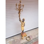 Моро негро дурво Италия, абажур, работещ, ръчно рисуван - 6401