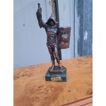 Рицар от бронз върху мрамор Италия - 6337