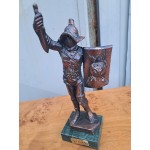 Рицар от бронз върху мрамор Италия - 6337