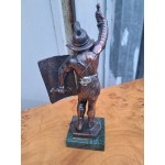 Рицар от бронз върху мрамор Италия - 6337