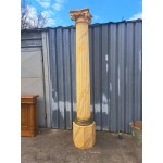 Топ, голяма римска колона Италия от смола, ръчно рисувана, от три части - 6346