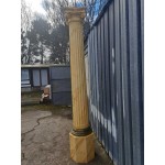 Топ, голяма римска колона Италия от смола, ръчно рисувана, от три части - 6346