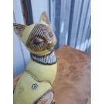 Керамична котка с много красиви декорации - 6358
