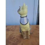Керамична котка с много красиви декорации - 6358
