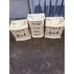 ТОП - три дъбови долни шкафа Китай, ръчно рисувани с нефритени фигури - 6289
