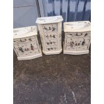 ТОП - три дъбови долни шкафа Китай, ръчно рисувани с нефритени фигури - 6289