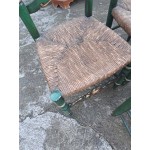 Френски дъбови столове с ратан, ръчно рисувани, много красиви - 6261