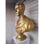 Находка, голям бюст на император Цезар от керамира, топ изпълнение от Италия - 6007