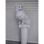 Топ находка, огромна керамична котка от Италия, подписана и ръчно оцветена, без забележки - 6008