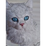 Топ находка, огромна керамична котка от Италия, подписана и ръчно оцветена, без забележки - 6008
