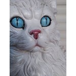 Топ находка, огромна керамична котка от Италия, подписана и ръчно оцветена, без забележки - 6008