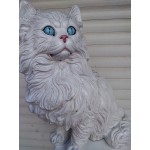 Топ находка, огромна керамична котка от Италия, подписана и ръчно оцветена, без забележки - 6008