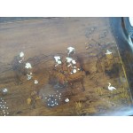 Голяма рядкост, букова сервизна количка на две нива Китай, ръчно рисувана - 5988