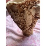 Ваза от алабастър Индия, много релефна и без забележки - 5844