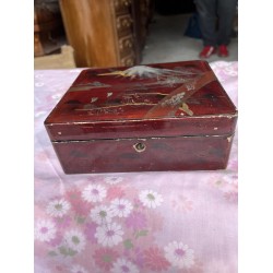 Малка китайска кутия за бижута, рисувана - 5850