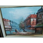 Топ, сет средни картини масло на фазер Франция, художник Бамзи - 5695