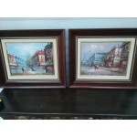 Топ, сет средни картини масло на фазер Франция, художник Бамзи - 5695