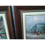 Топ, сет средни картини масло на фазер Франция, художник Бамзи - 5695
