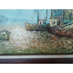 Средна картина масло на платно Испания, подписана - 5696