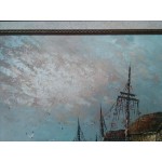 Средна картина масло на платно Испания, подписана - 5696