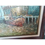 Средна картина масло на платно Испания, подписана - 5696