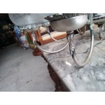 Топ продукт, голям посребрен полилей осмица с опушено стъкло, без забележки - 799