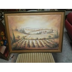 Много стара картина масло на платно Испания, подписана - 5678