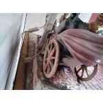 Огромна барокова колесница ръчно рисуван порцелан с подпис и печат Капо ди Монте - 5596
