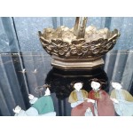 Кошница от масивен месинг с декорации Италия - 5560