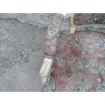 Френско дъбово кресло стил шаби шик, здрава тапицерия и дърво, изпуснат ширит ще се залепи от продавача - 5459