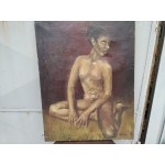 Търси се - 100 годишна френсла картина масло на платно от известен френски автор - 5461