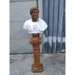 Произведение на изкуството, статуя на римски император от порцелан, ръчна изработка в еденични бройки, колона и бюст - 5379