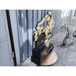 Топ продукт, настолен китайски часовник, обсипан с рисуван нефрит, кварцов механизъм - 5382