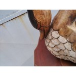Дърворезба патица Франция, ръчно рисувана, без забележки и с много приложения - 5407