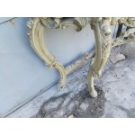 Находка, голяма венецианска конзола силик с огледало, страхотен обработен, цветен мрамор - 5267
